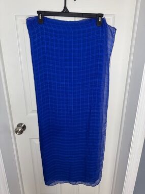 EUC Royal Blue Sheer Swim Coverup Sarong